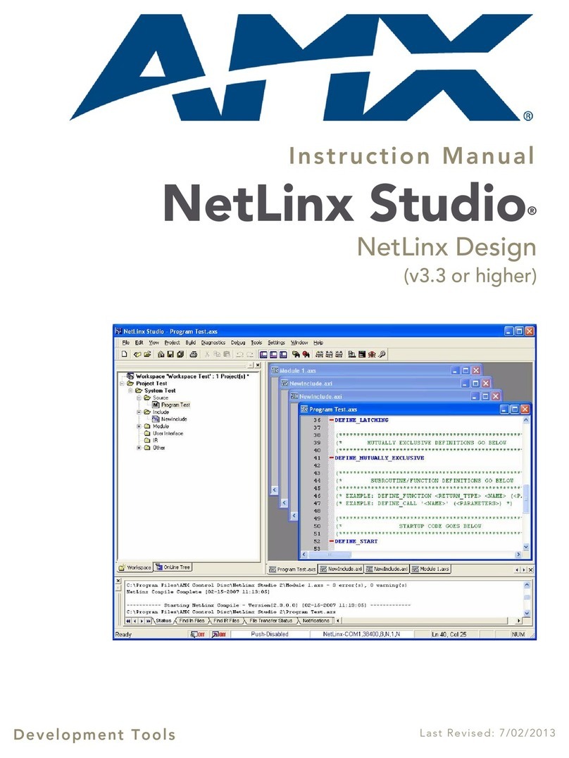 AMX NetLinx Studio instruction manual