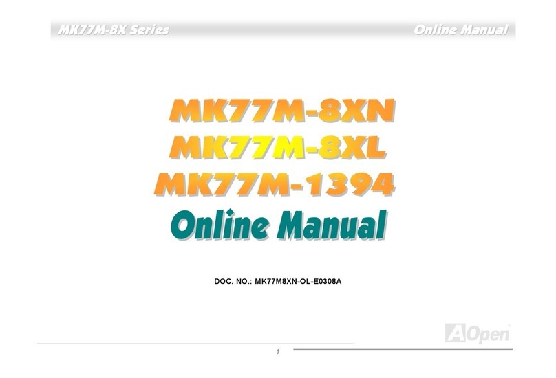AOpen MK77M-8XN Setup guide