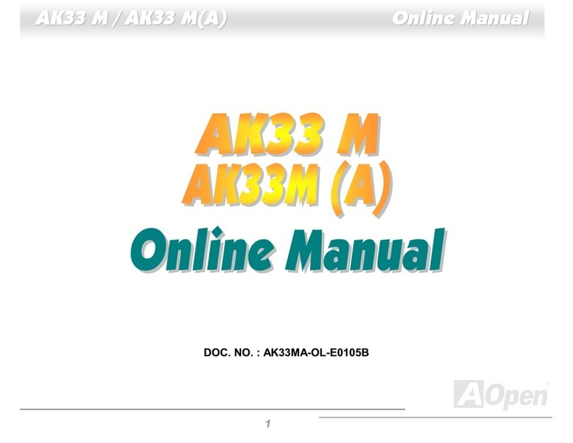 AOpen AK33 M Setup guide AOpen AK33 M Setup guide