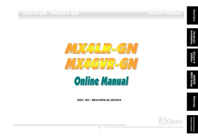 AOpen MX4LR-GN Setup guide AOpen MX4LR-GN Setup guide