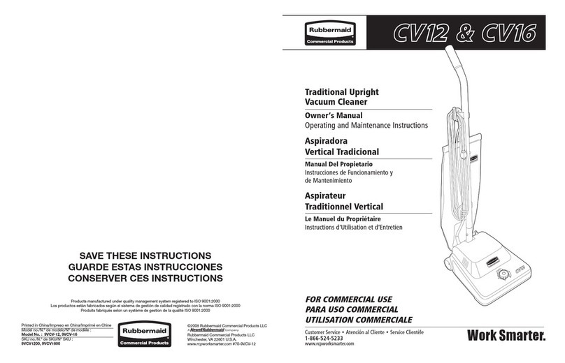 Rubbermaid CV12 owner's manual