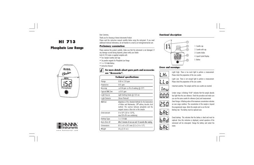 Hanna Instruments HI 713 User manual