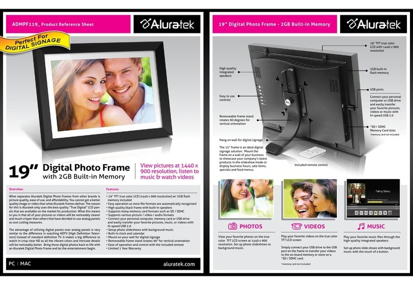 Aluratek ADMPF119 User manual