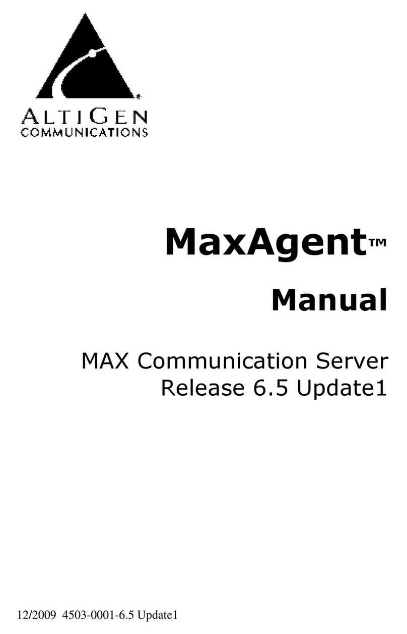 Altigen MaxAgent User manual