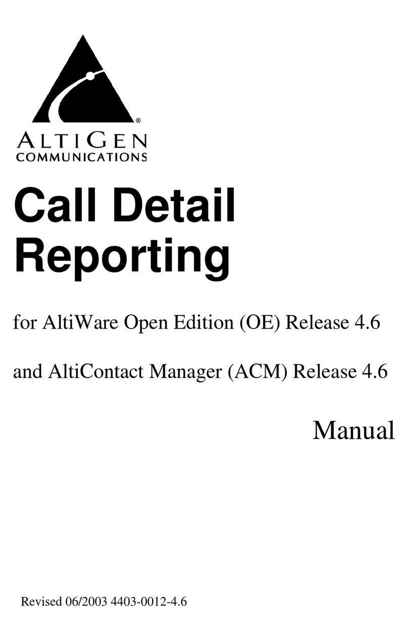 Altigen Call Detail Reporting User manual