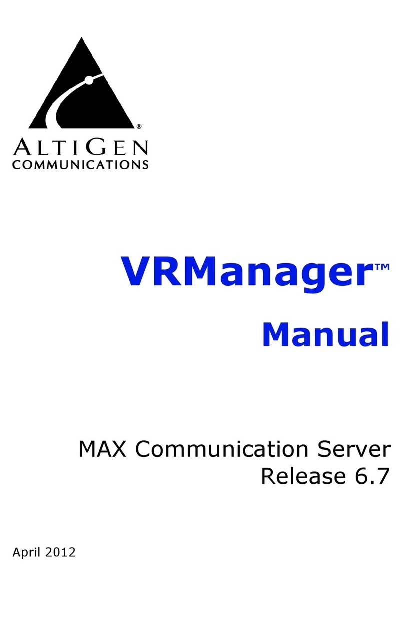 Altigen VRManager User manual