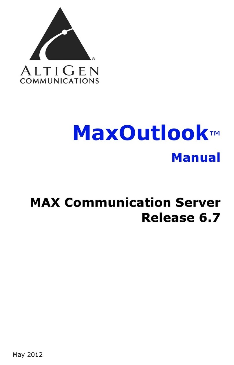 Altigen MaxOutlook manual Altigen MaxOutlook manual 