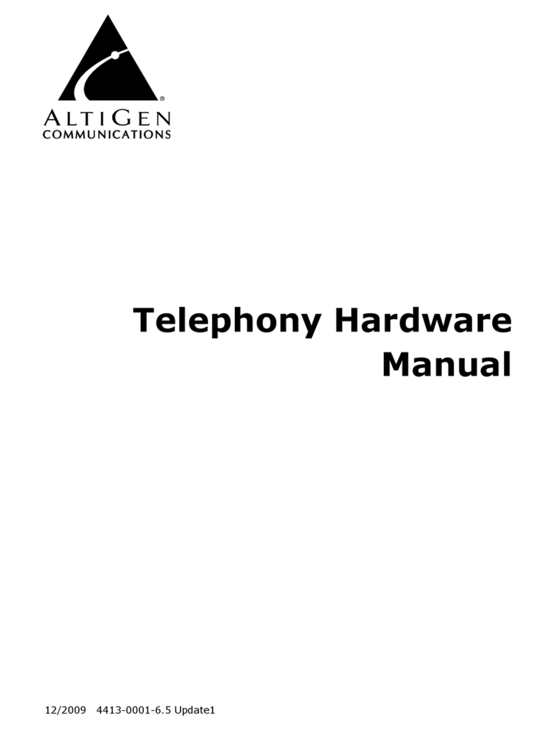 Altigen Telephony Hardware manual Altigen Telephony Hardware manual 