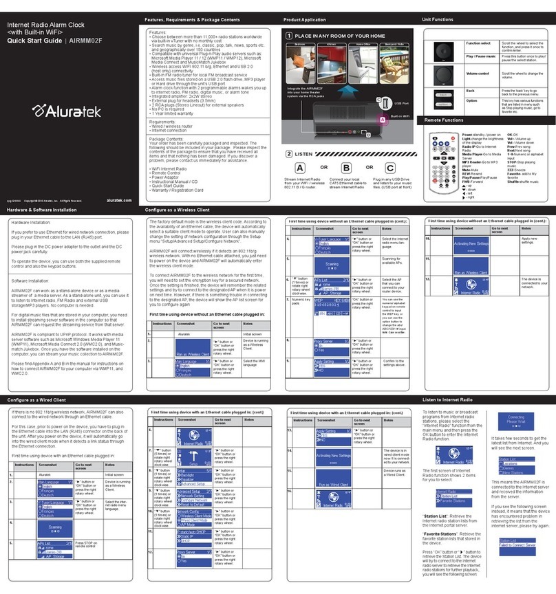 Aluratek AIRMM02F quick start guide