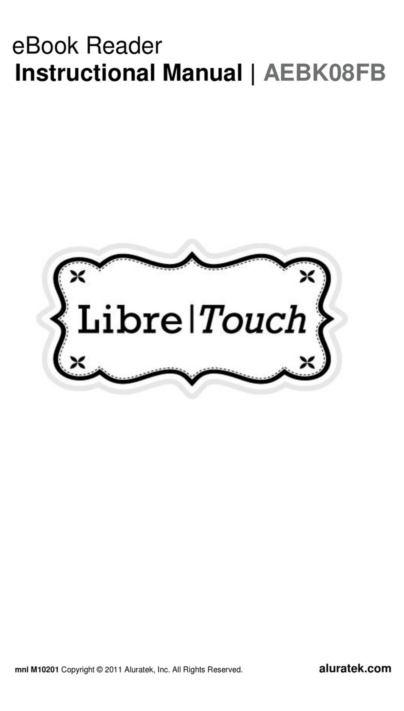 Aluratek Libre touch AEBK08FB Operating and maintenance manual Aluratek Libre touch AEBK08FB Operating and maintenance manual