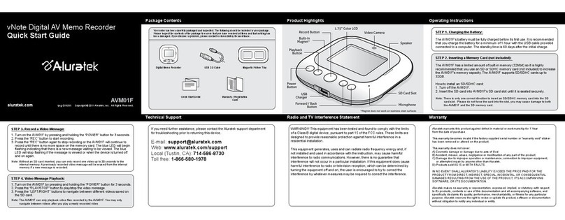 Aluratek AVM01F User manual