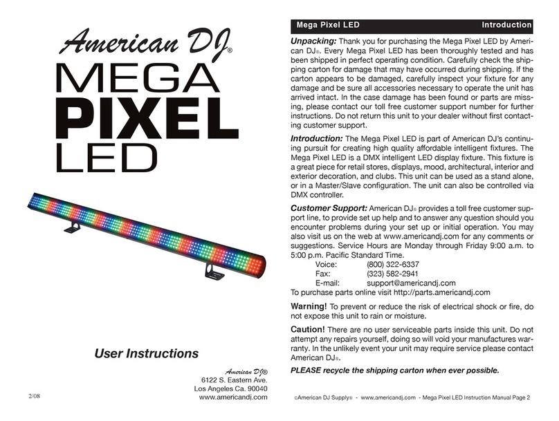 American DJ Mega Pixel LED User instructions