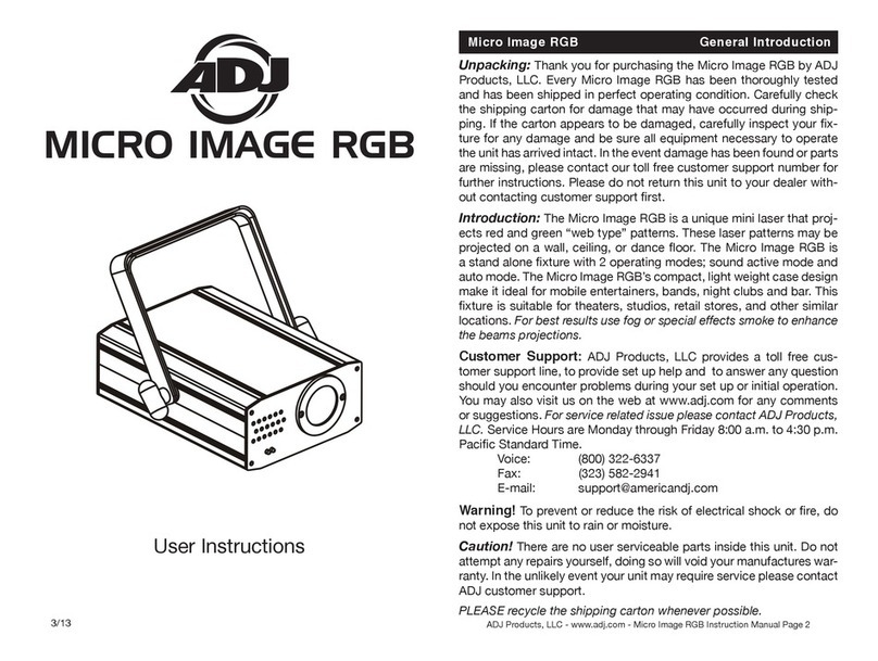 American DJ Micro Image RGB User manual