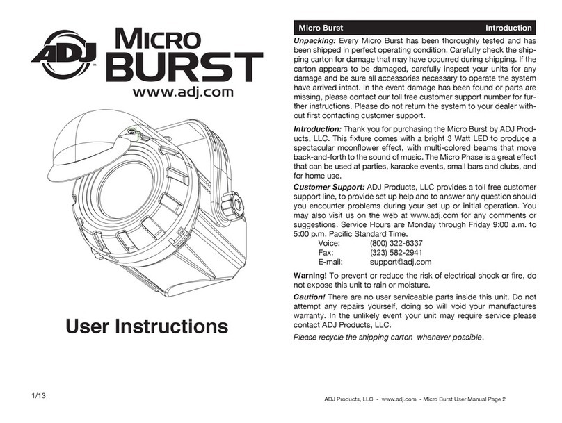 American DJ Micro Burst User instructions