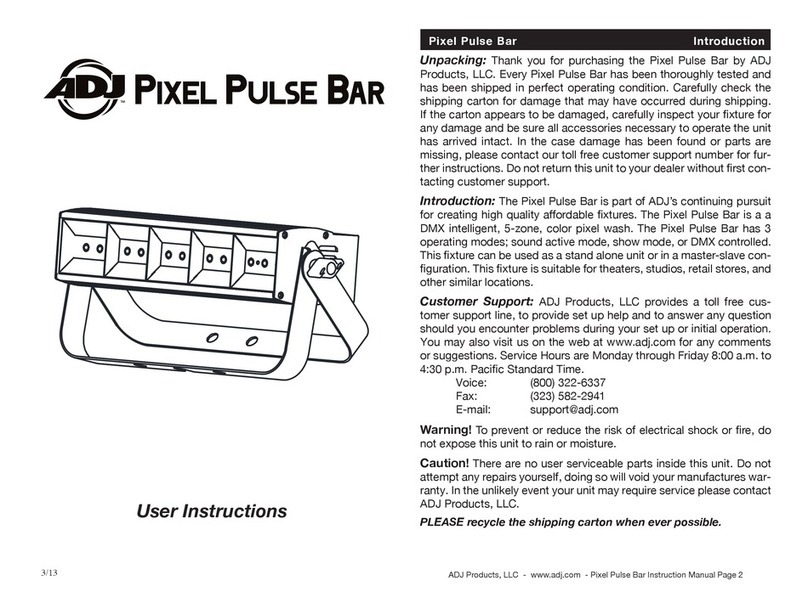 American DJ Pixel Pulse Bar User instructions American DJ Pixel Pulse Bar User instructions
