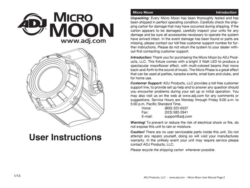 American DJ Micro Moon User instructions