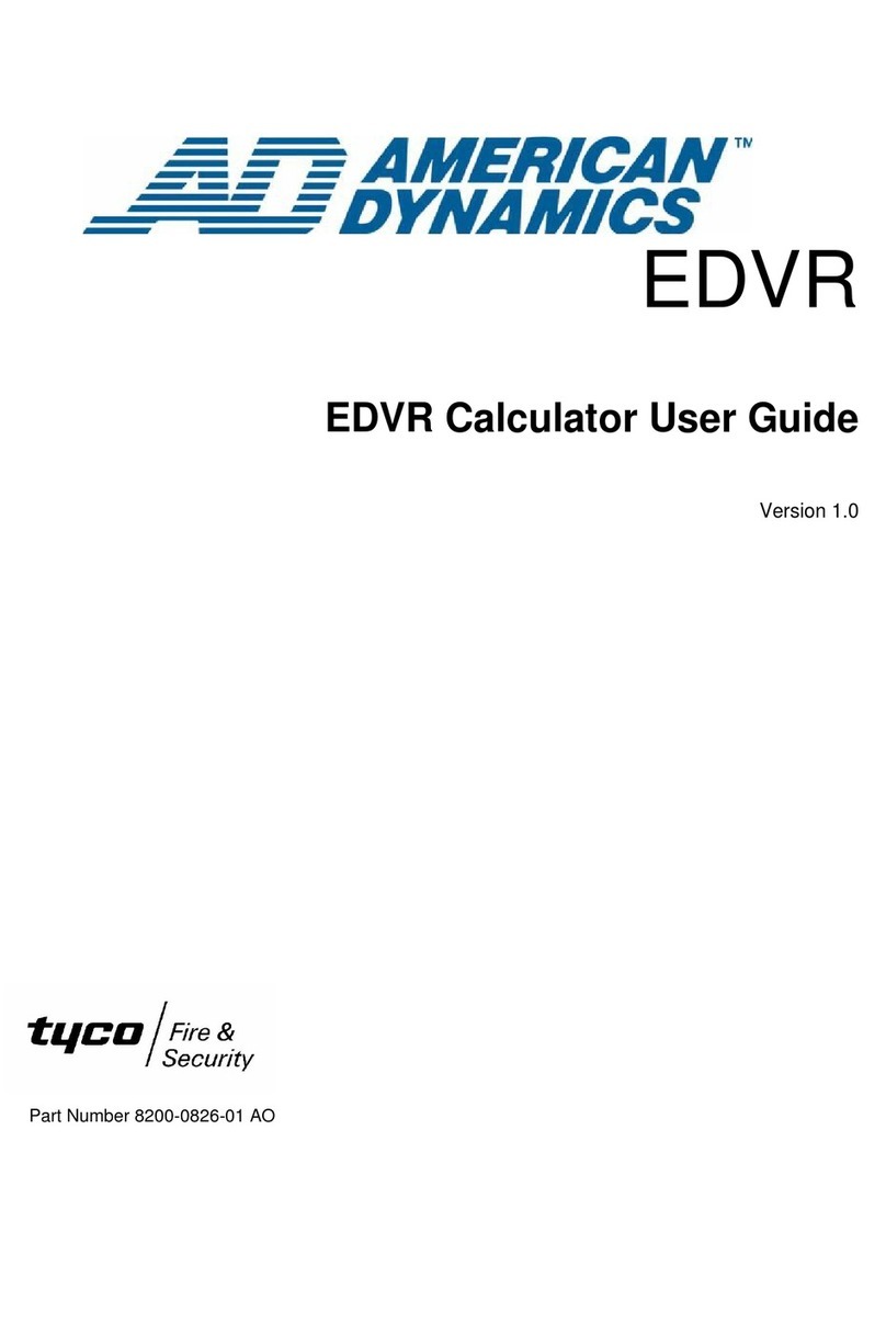 American Dynamics EDVR Calculator User manual