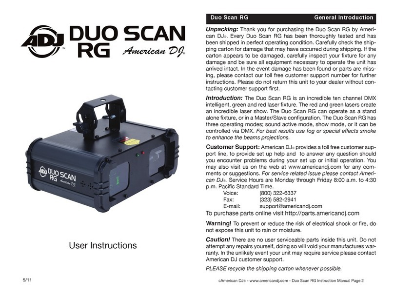 American DJ Duo Scan RG User instructions