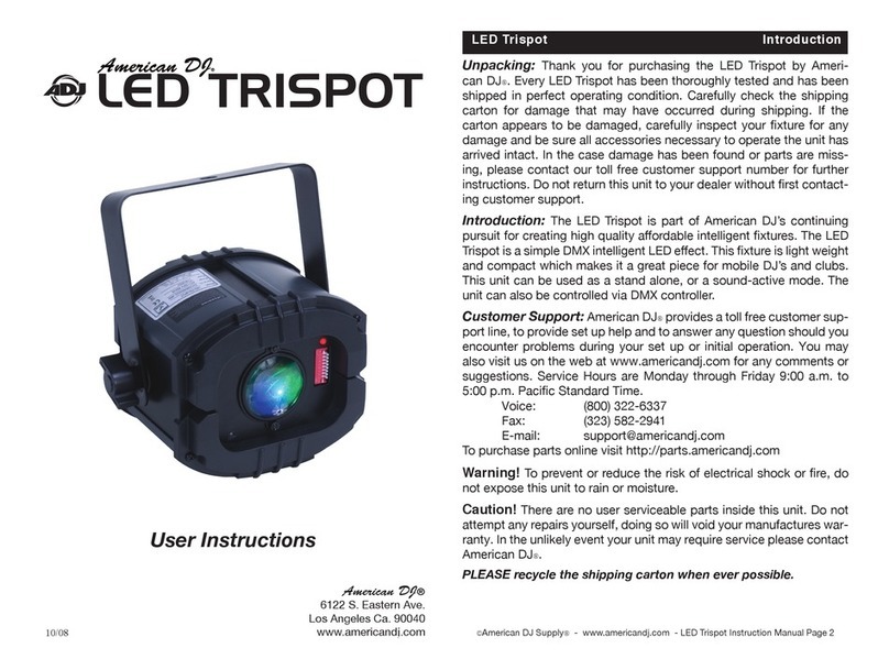 American DJ LED Trispot User instructions