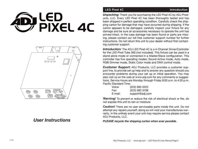 American DJ LED Pixel 4C User instructions