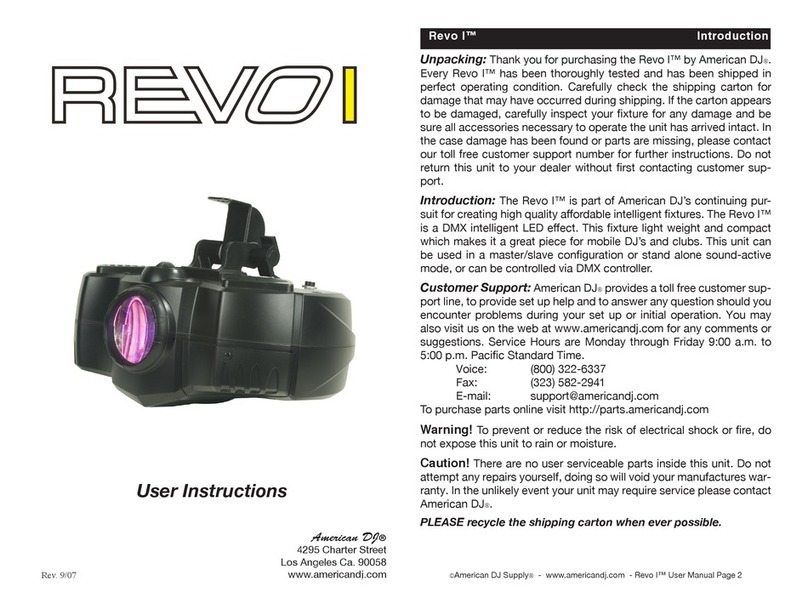 American DJ Revo I User instructions