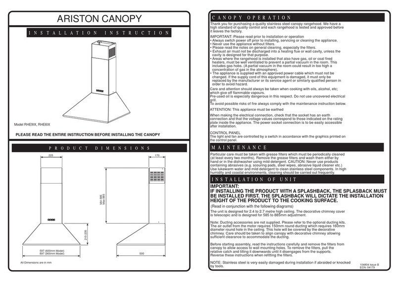 Ariston RHE9IX User manual Ariston RHE9IX User manual