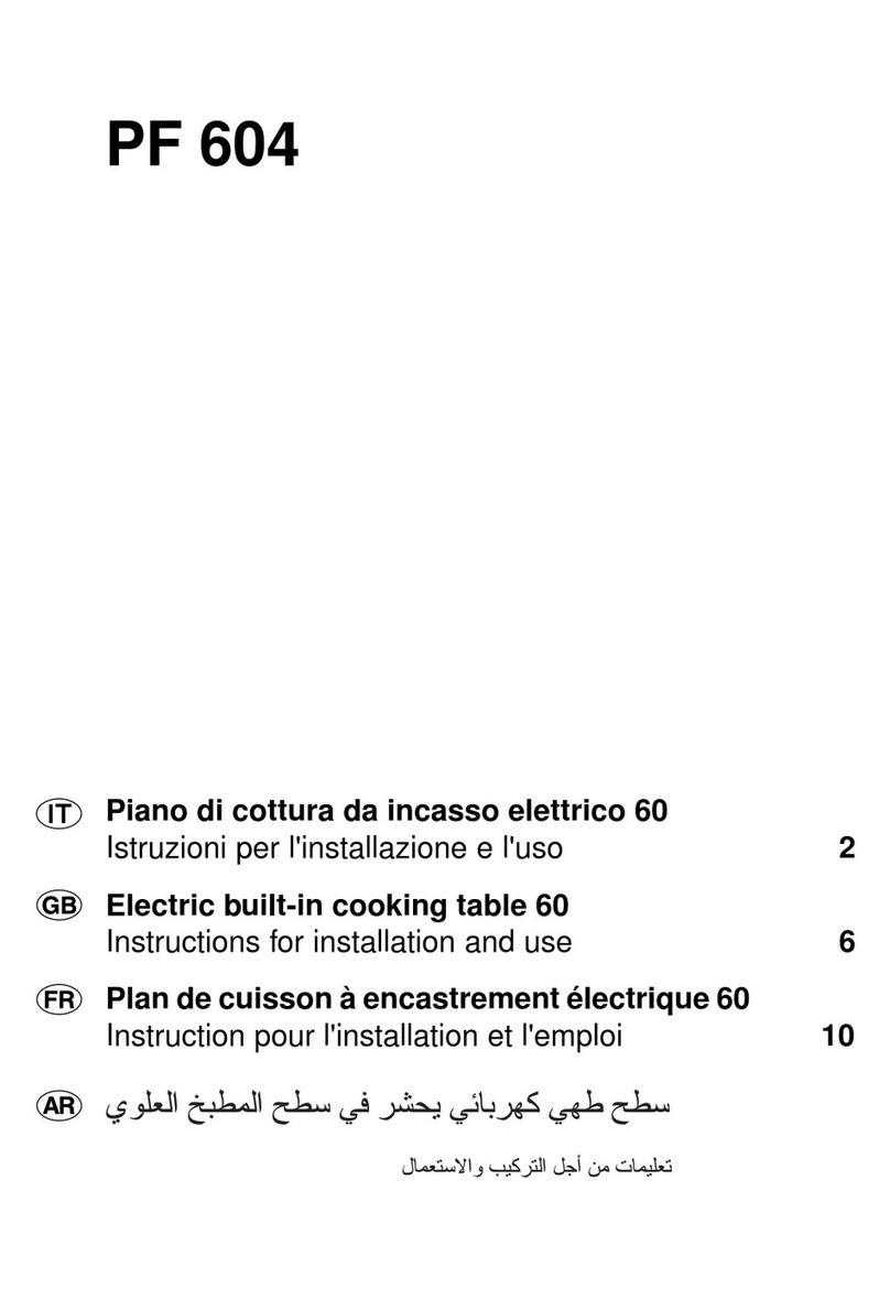 Ariston PF 604 Instructions for installation and use Ariston PF 604 Instructions for installation and use