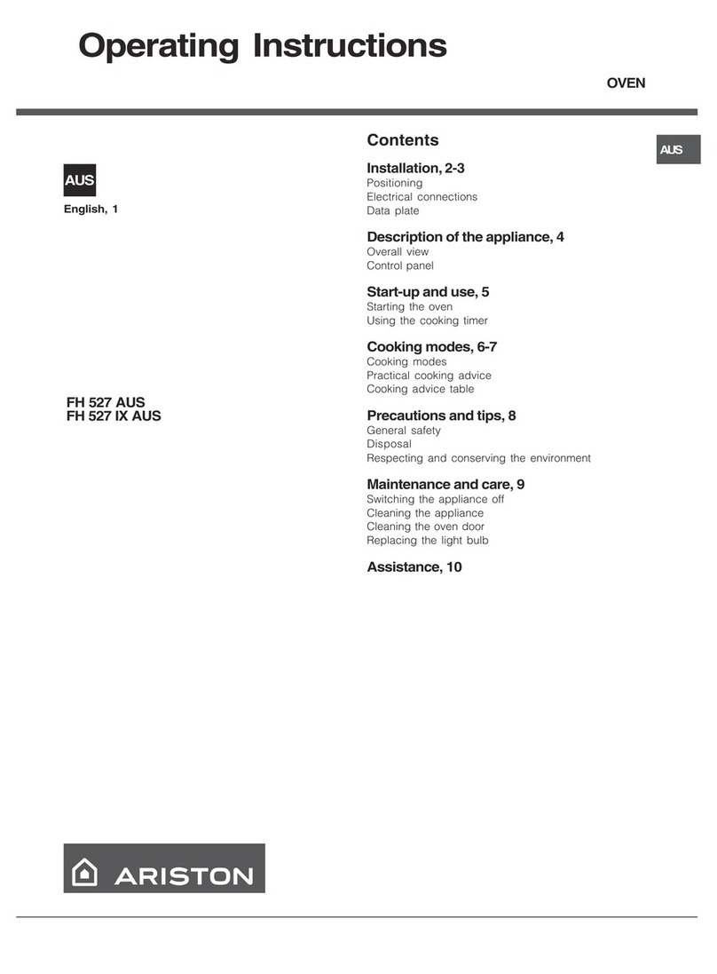 Ariston FH 527 AUS operating instructions