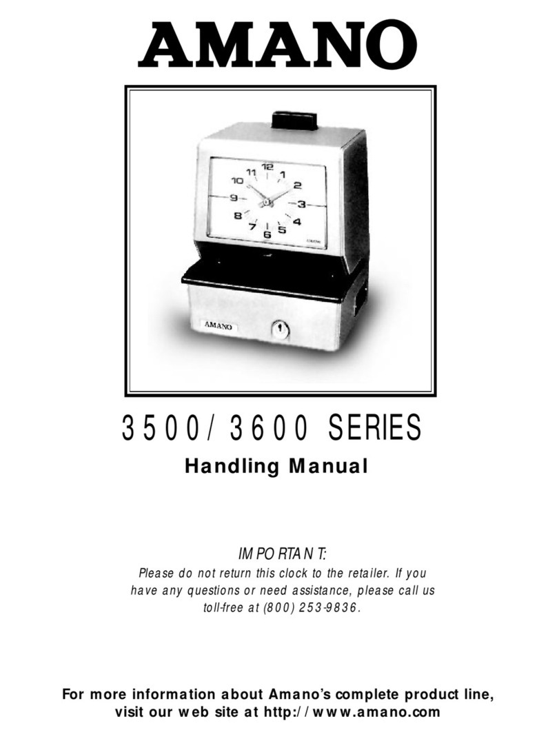Amano 3500 Series User manual