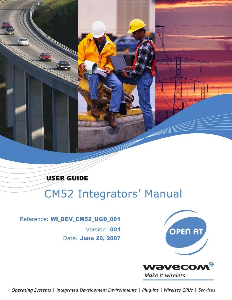 Wavecom CM52 Integrator's manual