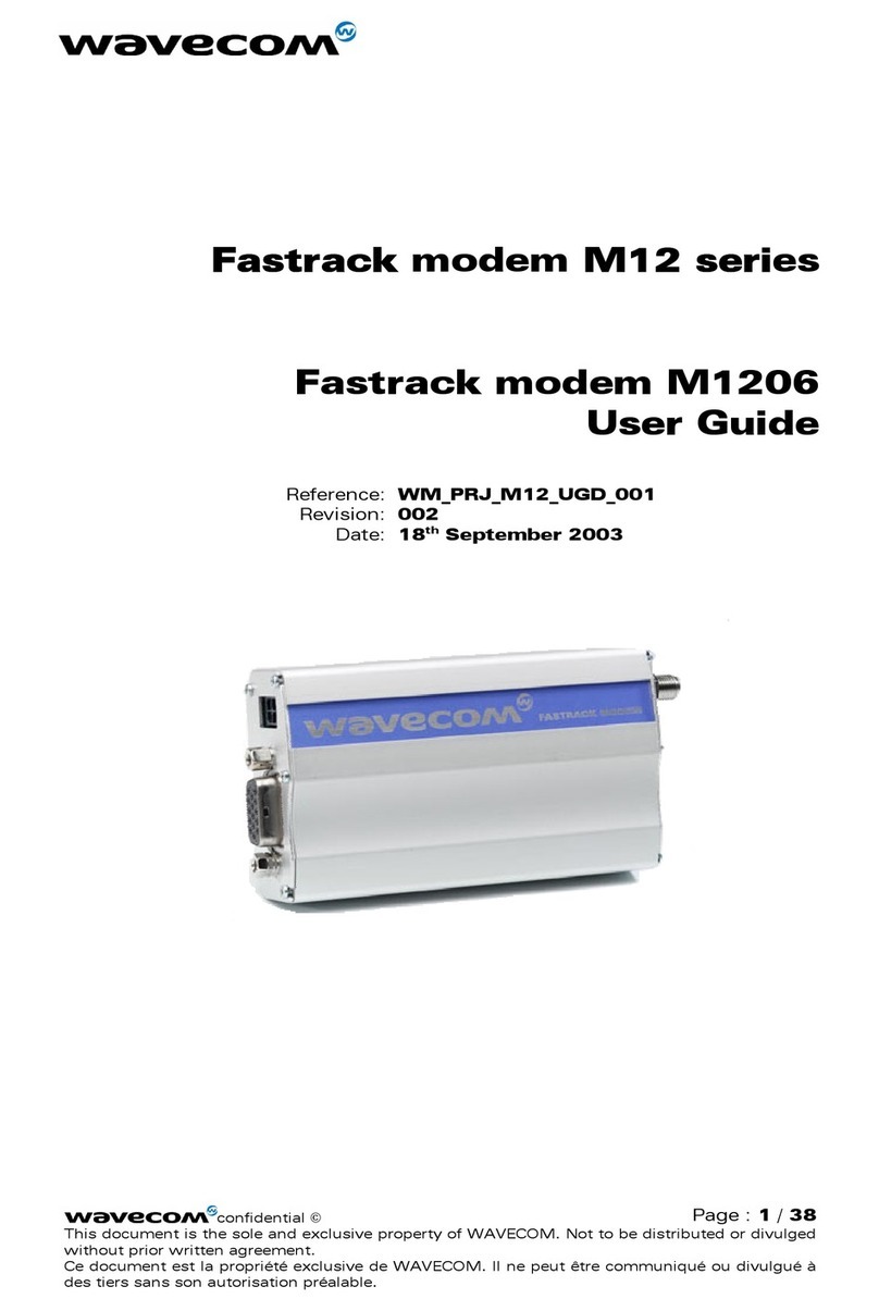 Wavecom Fastrack M1206 User manual