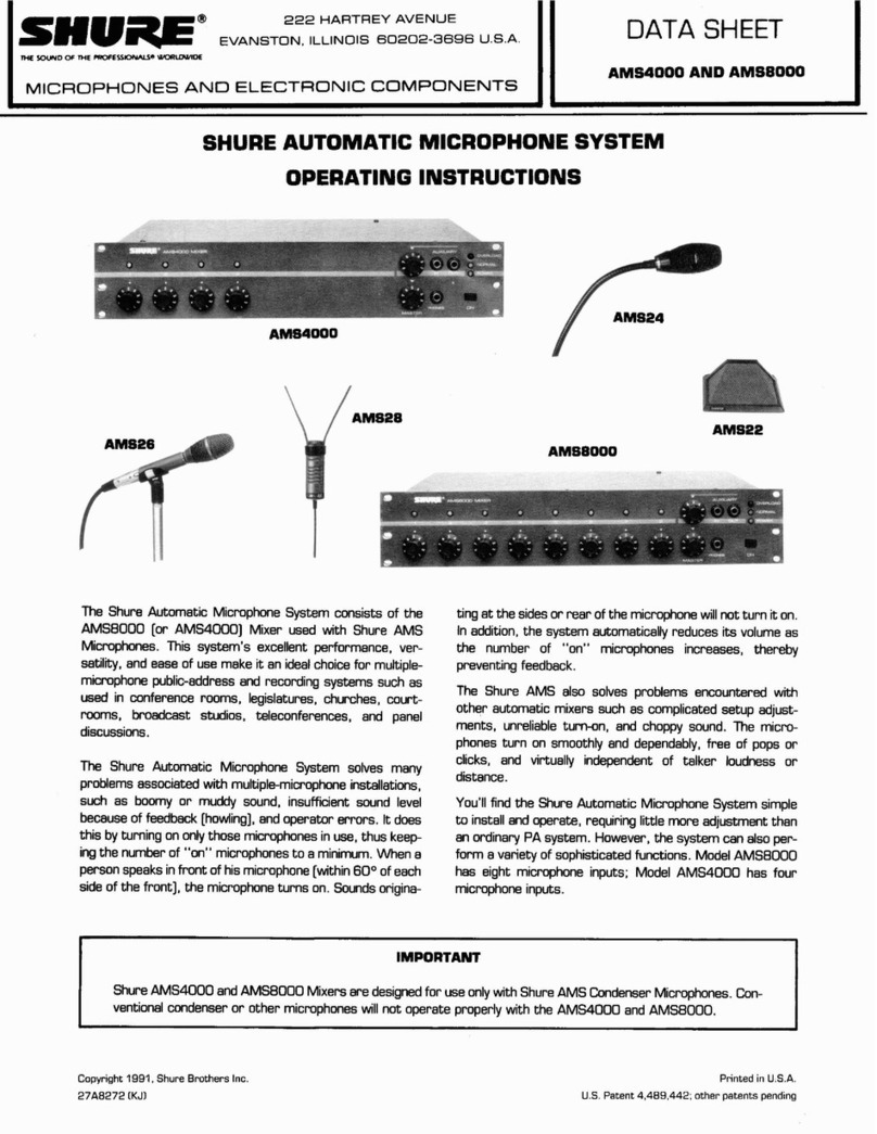 Shure AMS4000 User manual