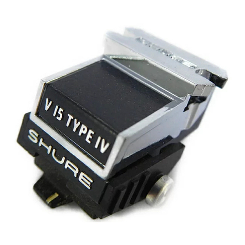 Shure V15 Type IV SUPER TRACK IV User manual