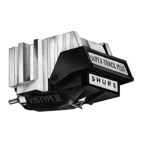 Shure V-15 Type III User manual Shure V-15 Type III User manual