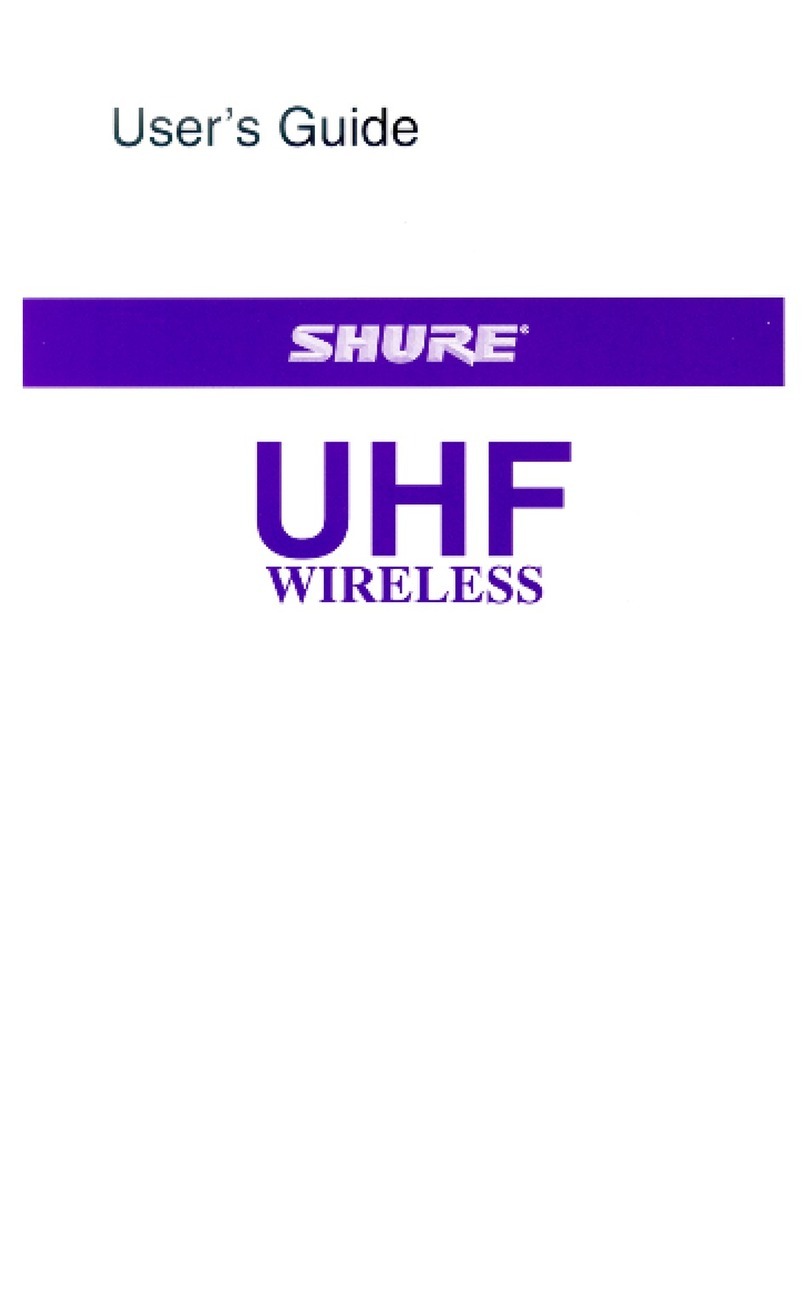 Shure UHF Wireless System user guide