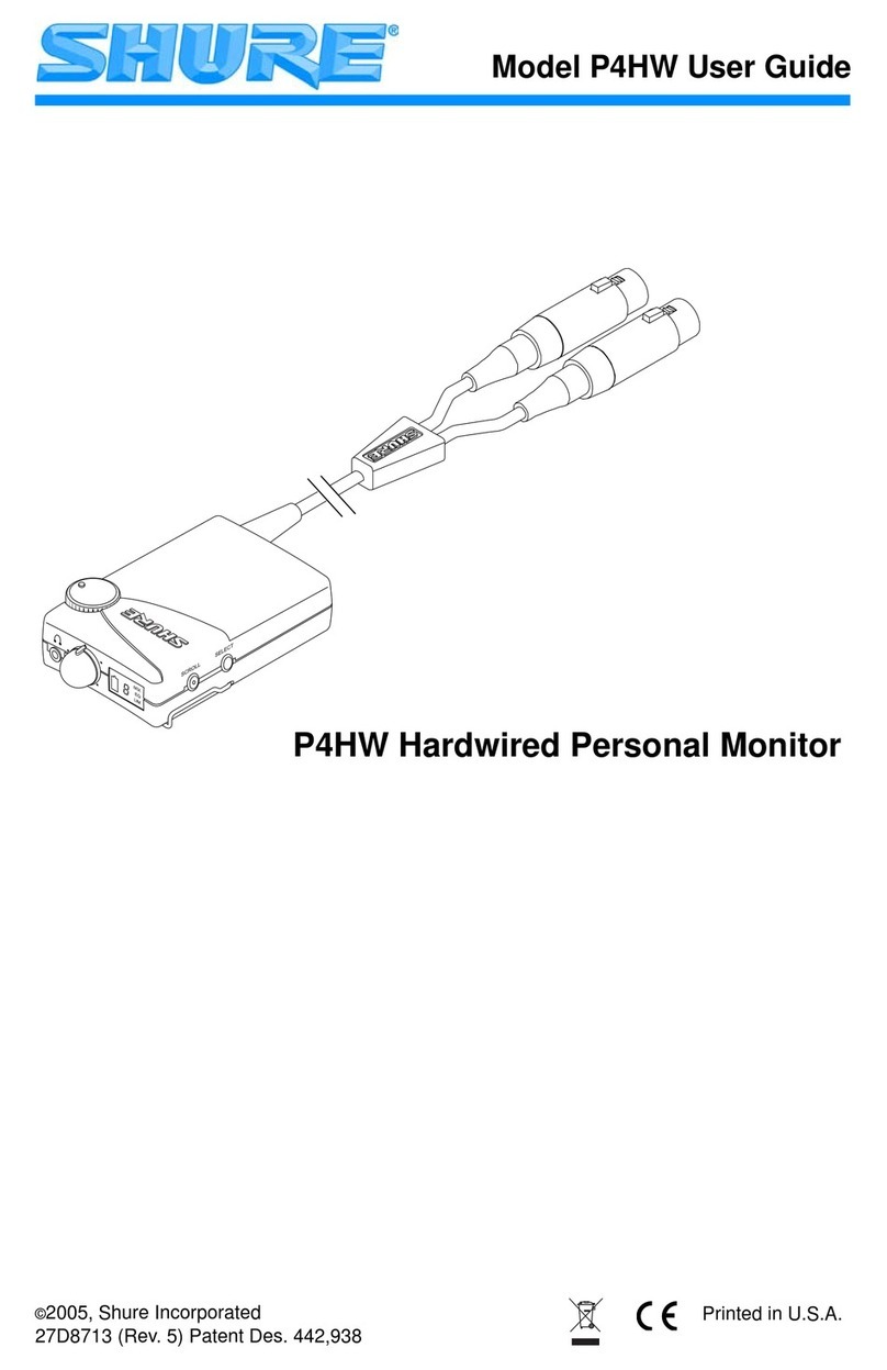 Shure P4HW User manual