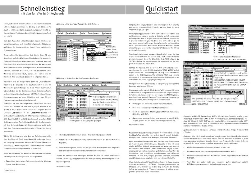 TerraTec MIDISmart Midi Keyboard User manual