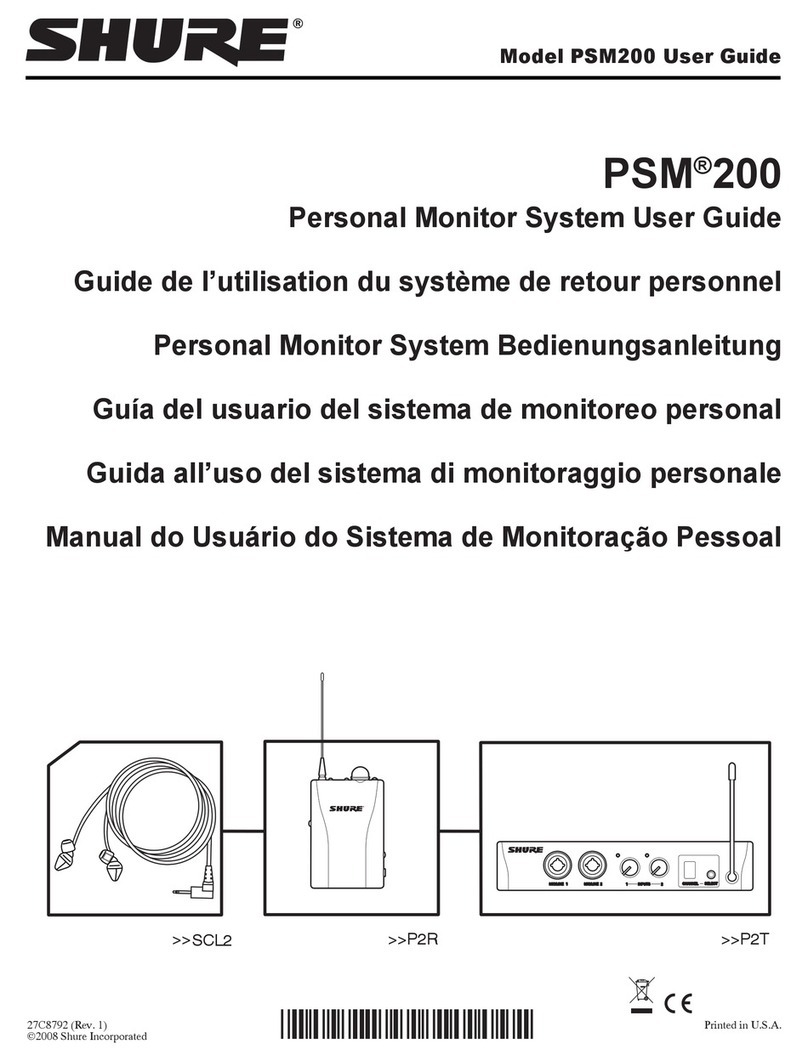 Shure PSM 200 user manual