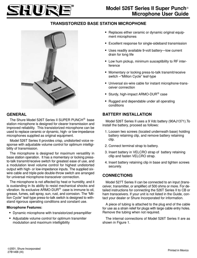 Shure 526T Series II Super Punch user guide
