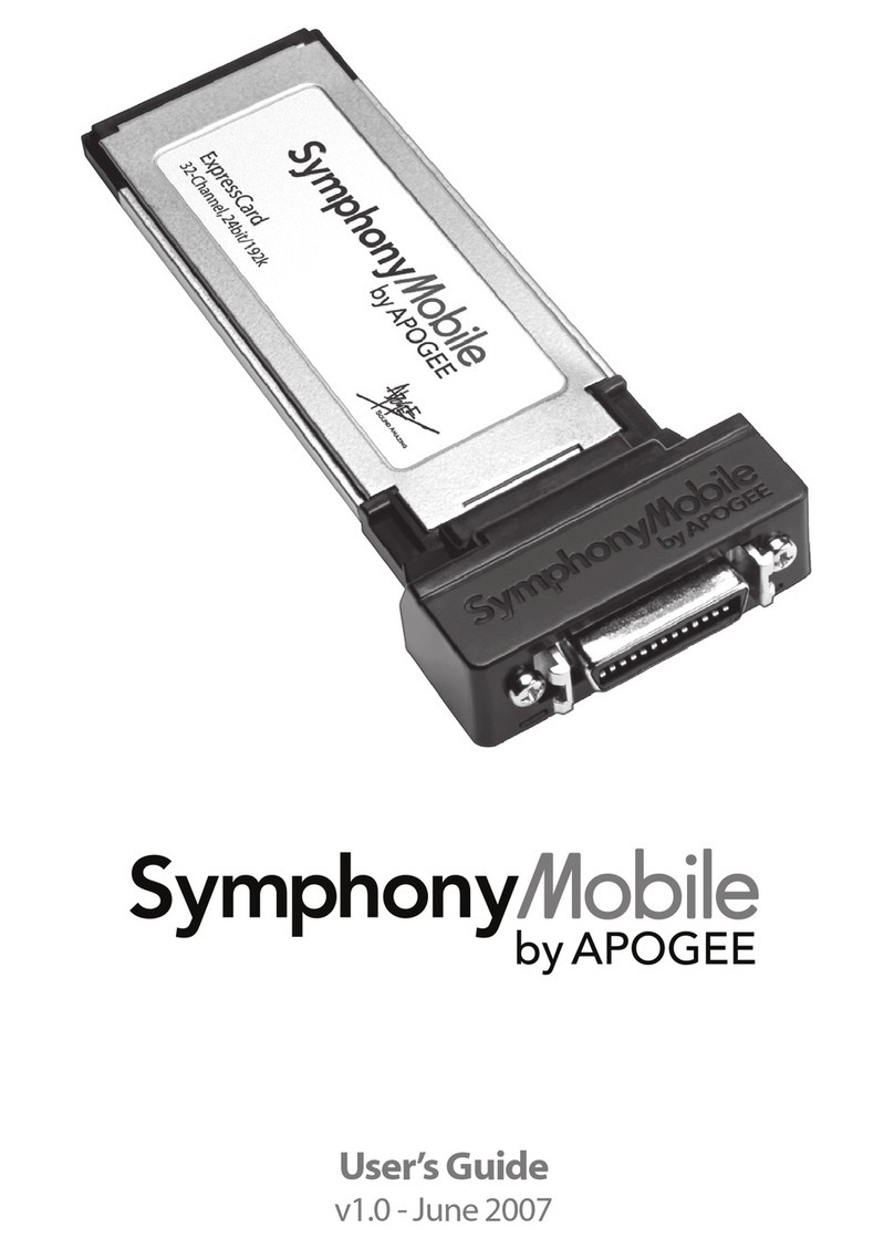 Apogee Symphony Mobile User manual