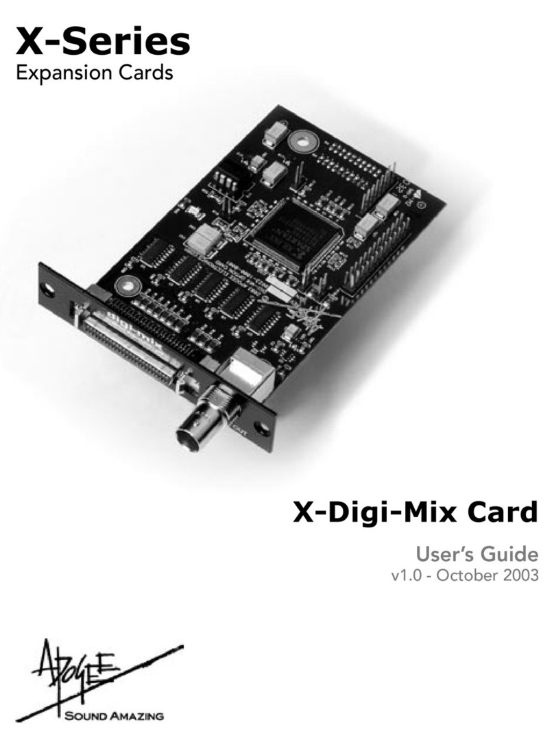 Apogee X-Digi-Mix Card User manual