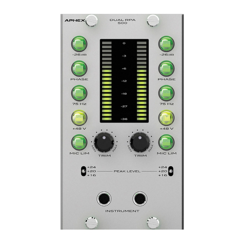 Aphex DUAL RPA 500 User manual