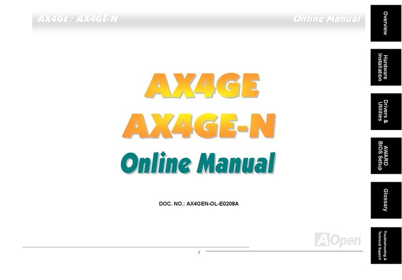 AOpen AX4GE Tube-G Setup guide AOpen AX4GE Tube-G Setup guide