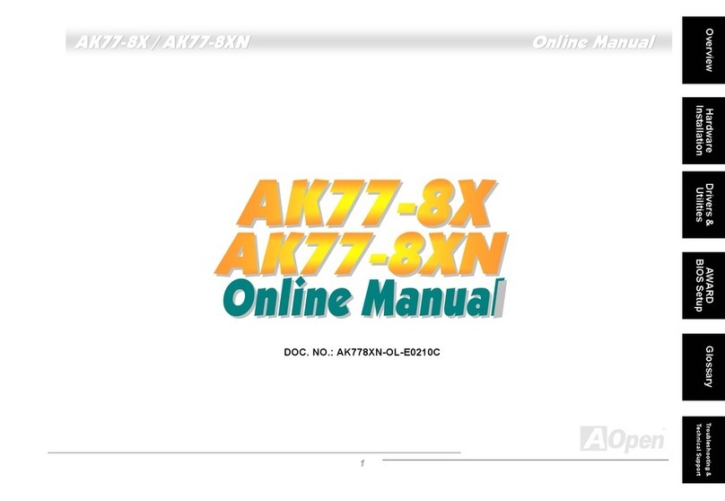 AOpen AK77-8X Setup guide AOpen AK77-8X Setup guide