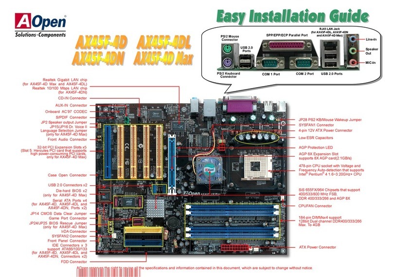 AOpen AX45F-4D User manual AOpen AX45F-4D User manual