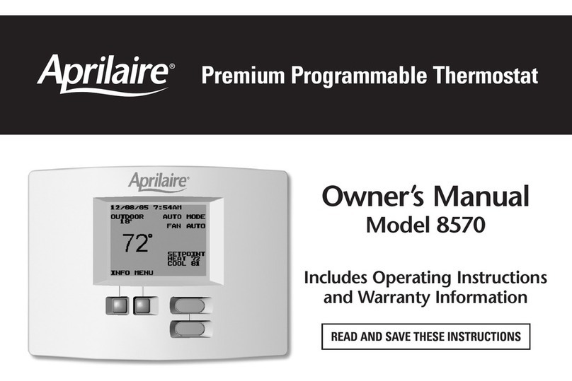Aprilaire 8570 owner's manual