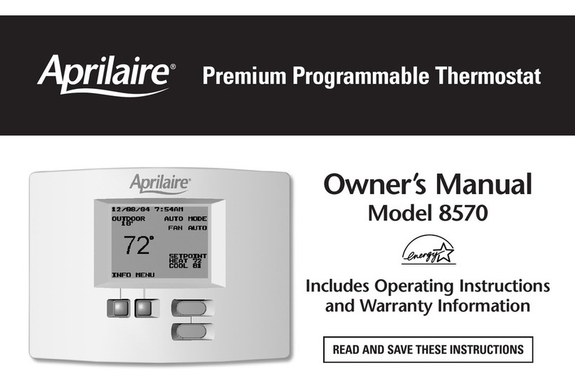 Aprilaire 8570 owner's manual