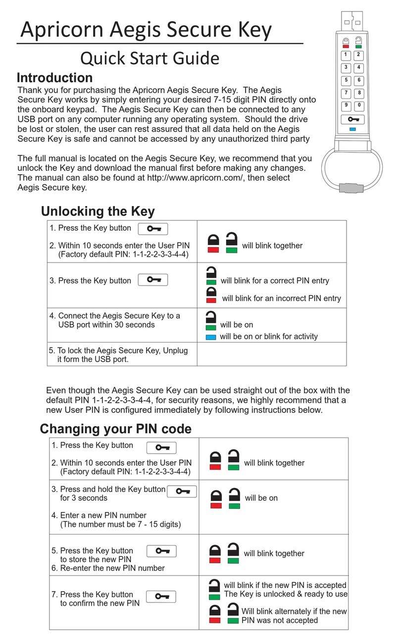 Apricorn Aegis Secure Key User manual