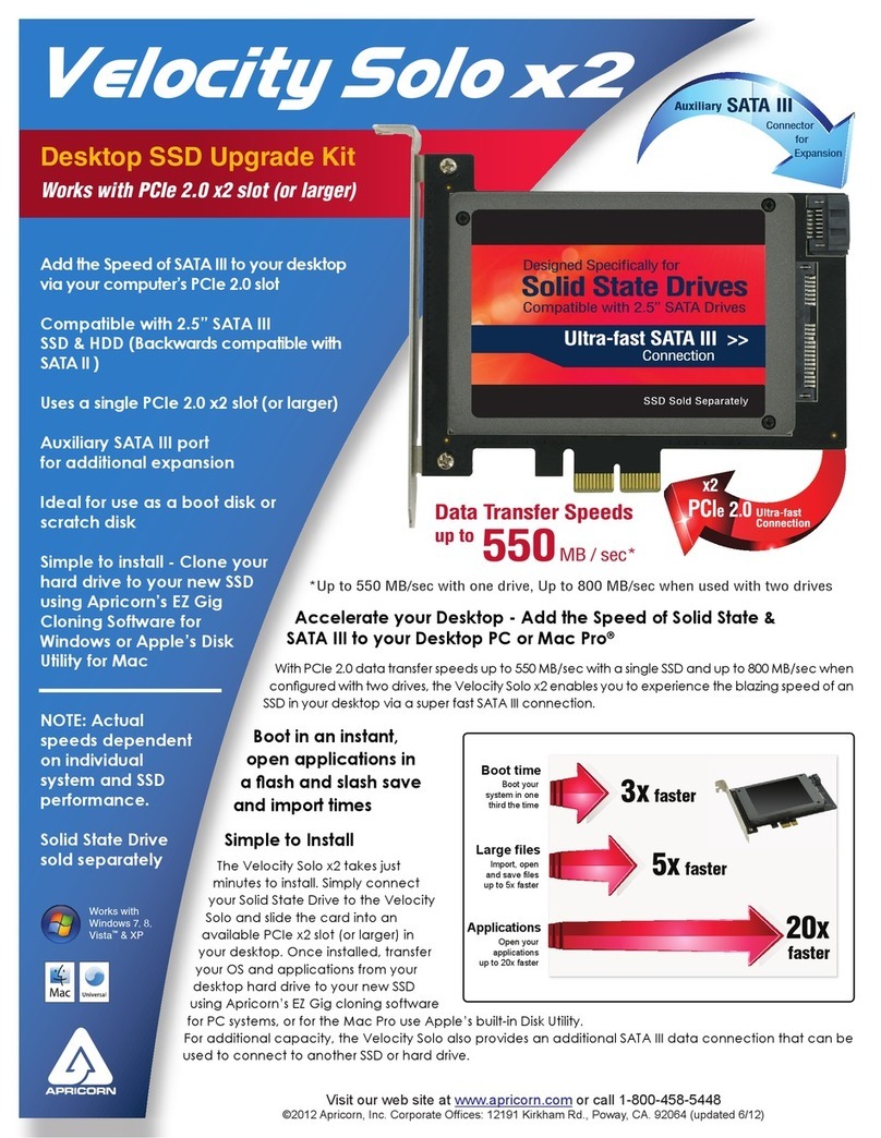 Apricorn Velocity Solo x2 User manual