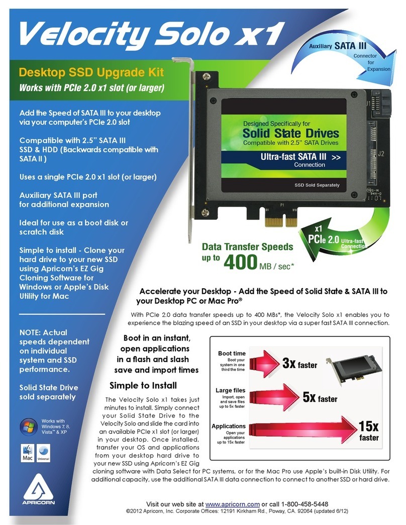Apricorn Velocity Solo x1 Specifications